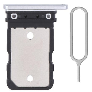 For Google Pixel 8 Pro Sim Card Tray Dual Sim Replacement With Sim Ejector Tool -Silver