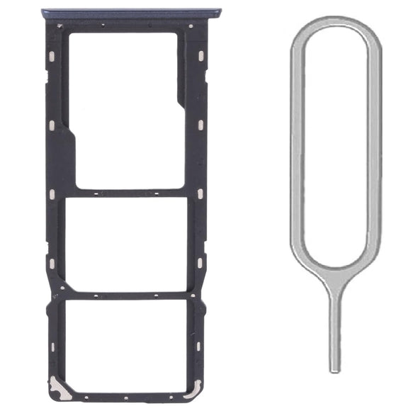 For Oppo A15 A15s A35 Sim Card Tray Dual Sim Replacement With Sim Ejector Tool - Black