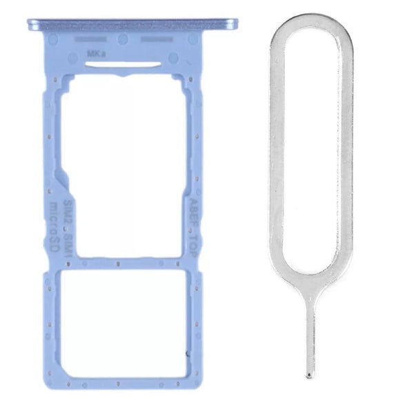 For Samsung Galaxy A25 Sim Card Tray Dual Sim Micro SD Card Holder Replacement With Sim Ejector Tool - Dark Blue