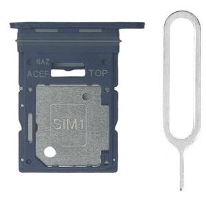 For Samsung Galaxy A35 SM-A356 Sim Card Tray Dual Sim Micro SD Card Holder Replacement With Sim Ejector Tool - Navy Blue 