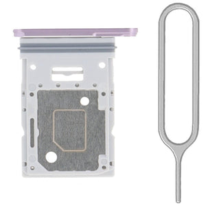 For Samsung Galaxy A55 SM-A556 Sim Card Tray Dual Sim Micro SD Card Holder Replacement With Sim Ejector Tool - Lilac