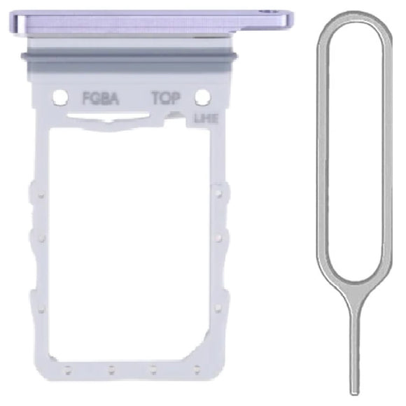 For Samsung Z Flip 5 F731 Sim Card Tray Dual Sim Replacement With Sim Ejector Tool - Purple