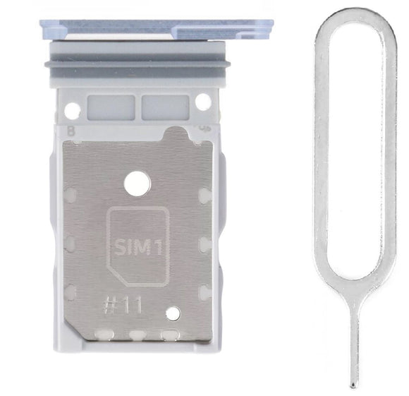 For Samsung Galaxy S24 / S24+ Plus Sim Card Tray Dual Sim Replacement With Sim Ejector Tool - Sapphire Blue