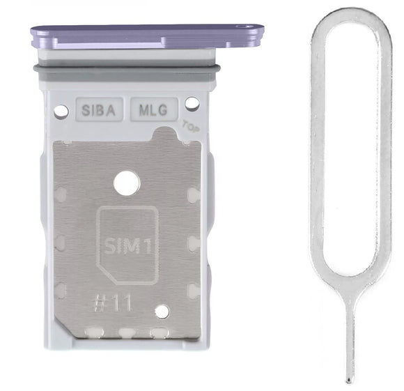 For Samsung Galaxy S24 / S24+ Plus Sim Card Tray Dual Sim Replacement With Sim Ejector Tool - Cobalt Violet