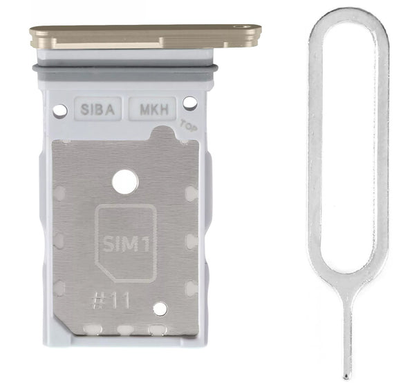 For Samsung Galaxy S24 / S24+ Plus Sim Card Tray Dual Sim Replacement With Sim Ejector Tool - Amber Yellow