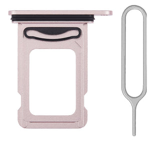 For iPhone 15 (6.1") & iPhone 15 Plus (6.7") Sim Card Tray Dual Sim Replacement With Sim Ejector Tool - Pink